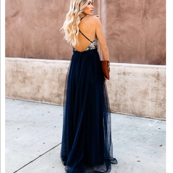 VICI CRYSTAL WINTER MAXI DRESS - Picture 2 of 7